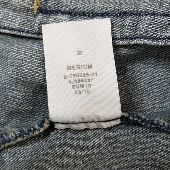 GAP 1969 Distressed Button Down Denim Jean Vest - Picture 10 of 15